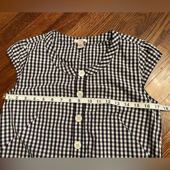 J.Crew white and blue gingham short sleeve dress 100 % cotton size 2 - Picture 10 of 10